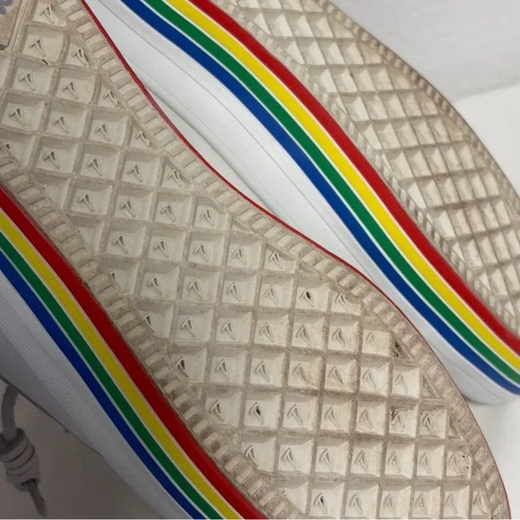 Sperry Crest Vibe Pride Collection Leather Sneakers - Worn 1x - Women’s 10 - Picture 6 of 11